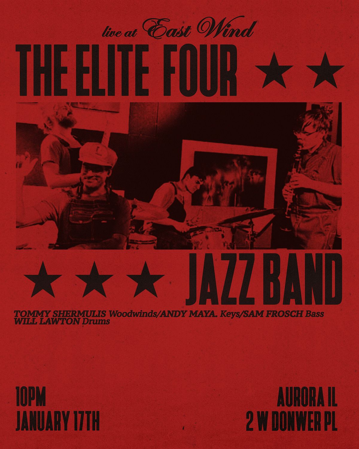 The Elite Four live at East Wind at East Wind, Aurora on 17th January, 2026