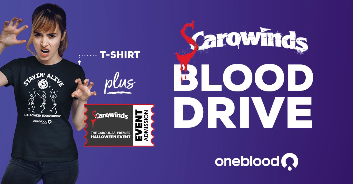 Donate Blood FREE Carowinds Ticket with SCarowinds Admission 💀