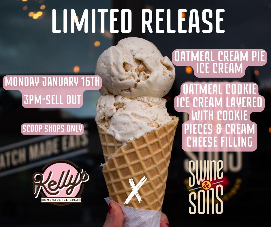 Limited Release Swine & Sons Oatmeal Cream Pie Ice Cream 1288 Orange