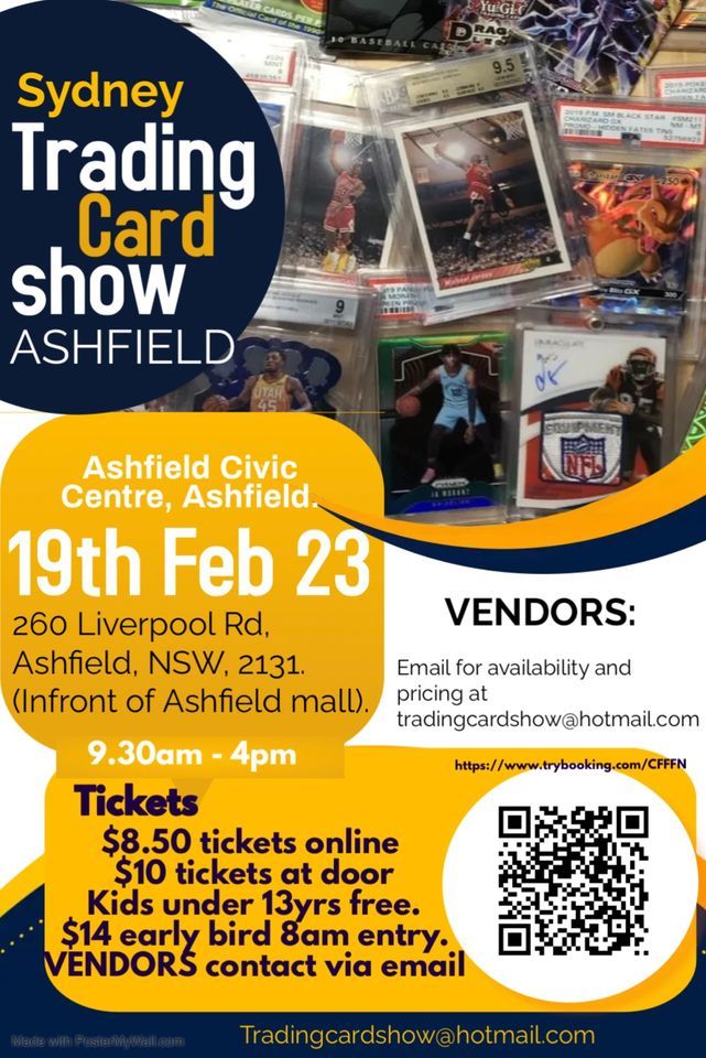 Sydney Trading Card Show ASHFIELD Ashfield Town Hall, Redfern, NS