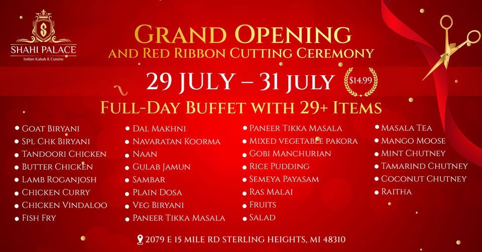 Grand Opening Fest of Shahi Palace Indian Kabab and Cuisine at Sterling