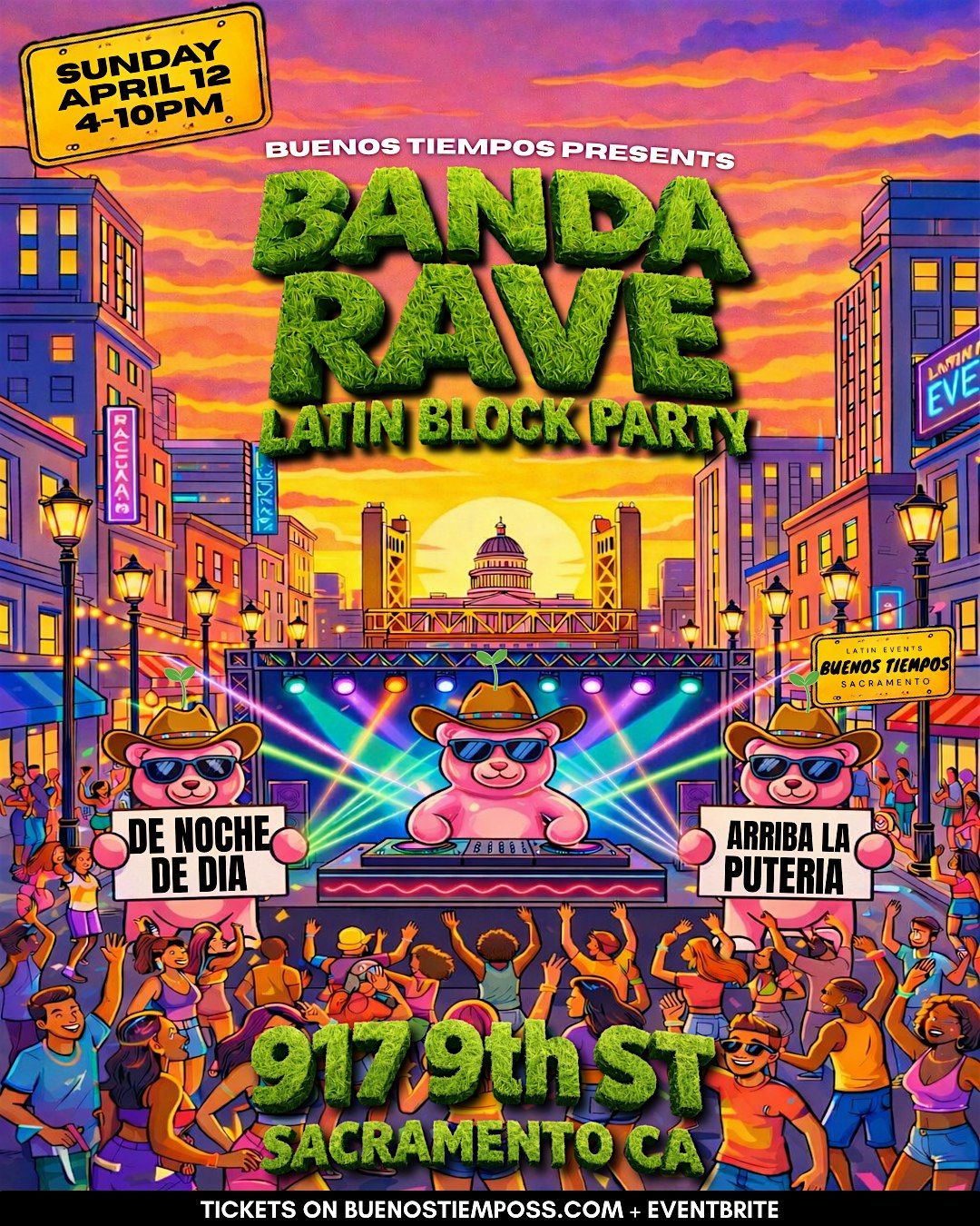 Banda Rave BANDA RAVE LATIN BLOCK PARTY at 917 9th St, Sacramento on 12th April, 2026