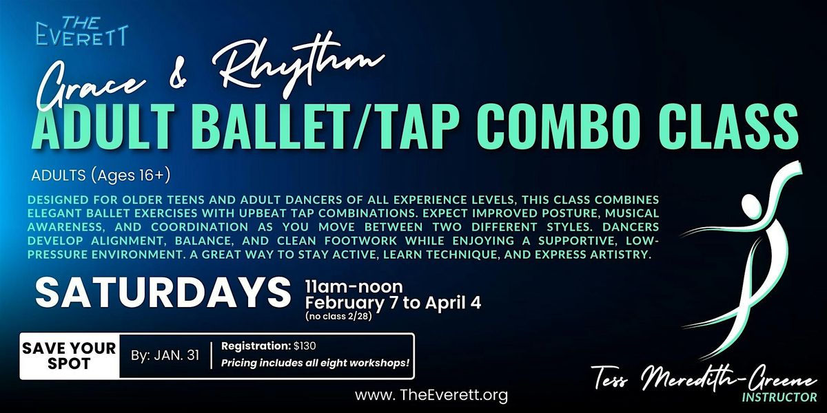 Grace & Rhythm: Adult Ballet\/Tap Combo Class