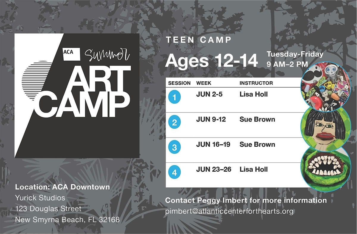 ACA Summer Teen Art Camp - Week FOUR June 23-26, 2026