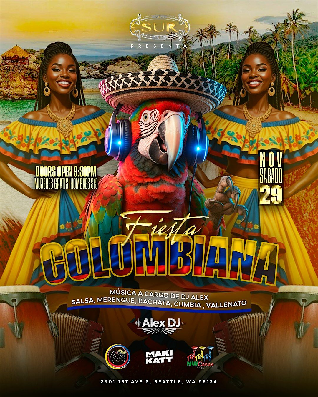 Fiesta Colombiana en Club Sur