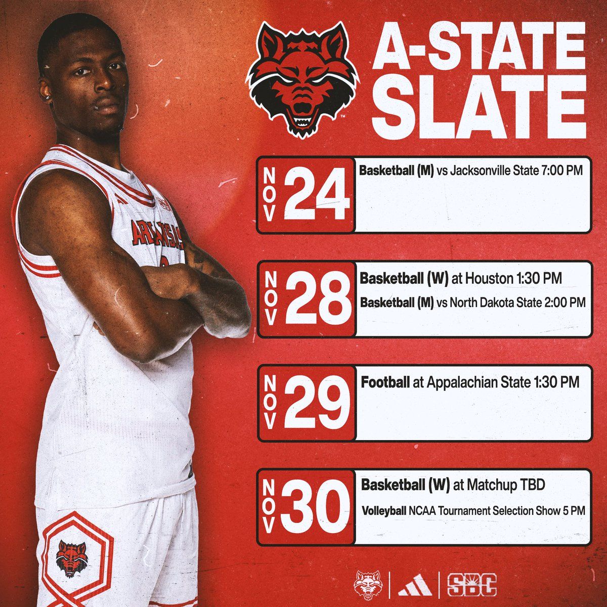 TBD at Arkansas State Red Wolves Mens Basketball at First National Bank Arena