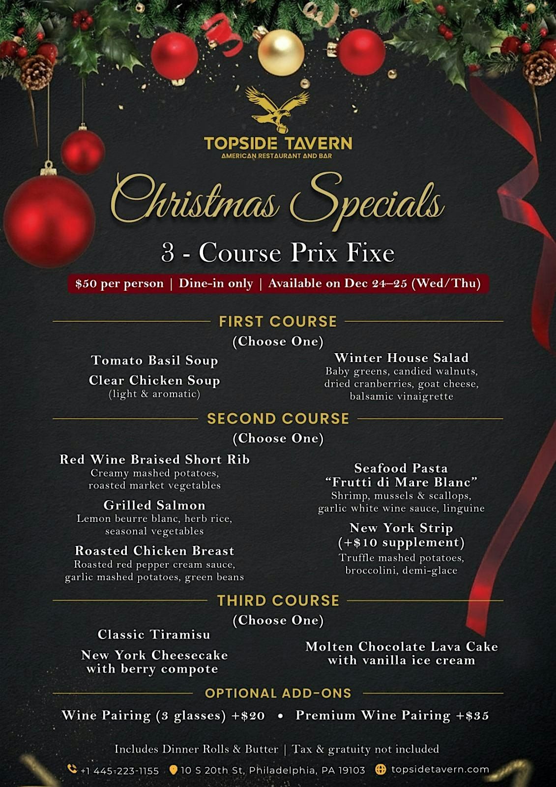 Christmas Day Special Dining Experience