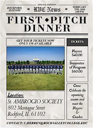 First Pitch Dinner Baseball 2026