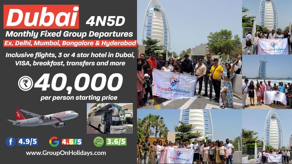 22-27 March 2024 5N6D Guaranteed Dubai Fixed Group Departure ex DEL ...