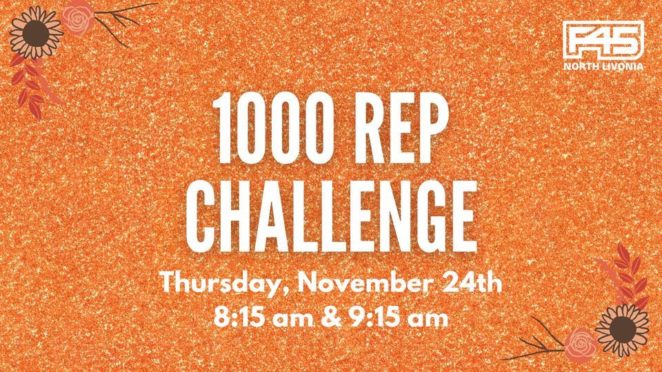 1,000 Rep Challenge | F45 Training North Livonia | November 24, 2022