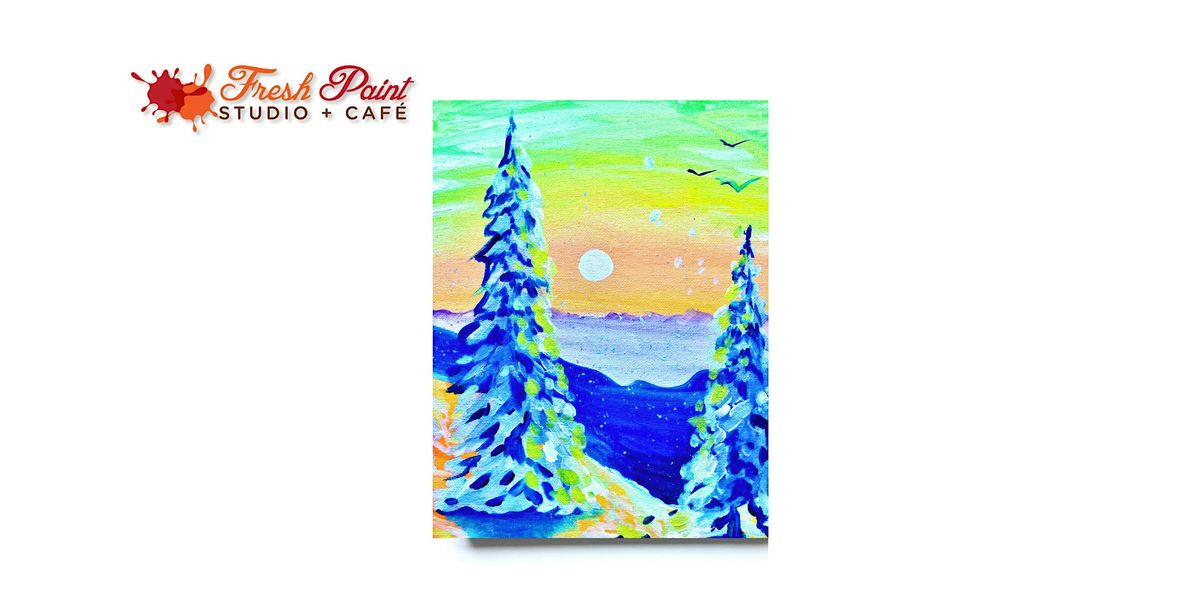 Paint Night - Snow Covered Evergreen Acrylic Painting Workshop