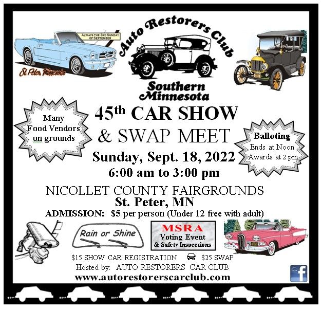 Auto Restorers Car Show & Swap Meet Nicollet County Fair, Saint Peter