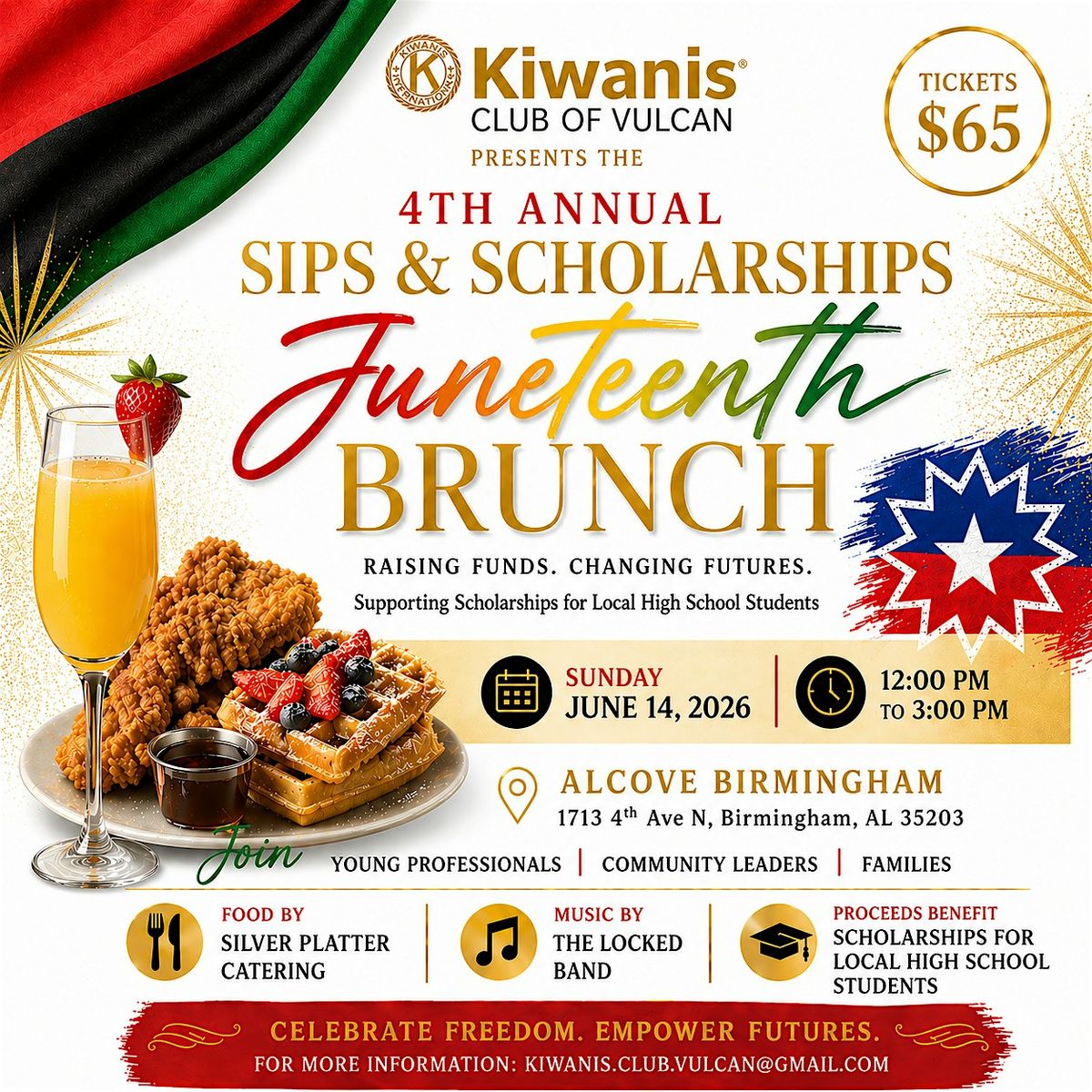 Kiwanis Club of Vulcan 4th Annual Sips & Scholarships Juneteenth Brunch