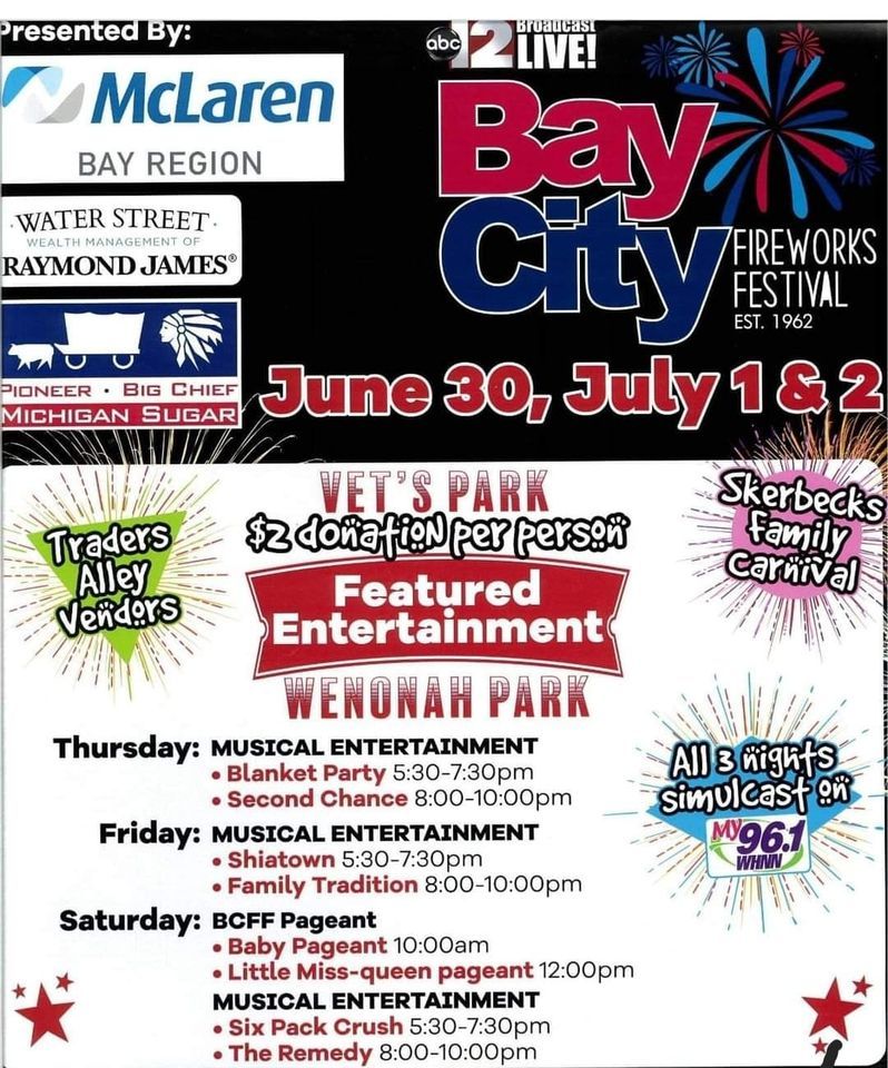 Bay City Fireworks Wenonah Park, Bay City, MI June 30, 2022