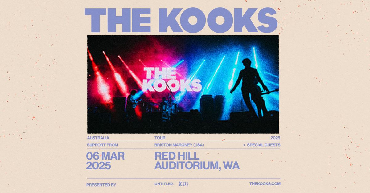 The Kooks Australia Tour 2025 Perth / Boorloo Red Hill Auditorium