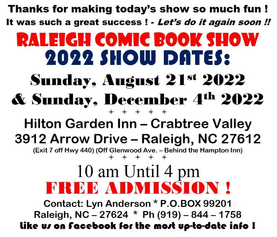 Raleigh Comic Book Show