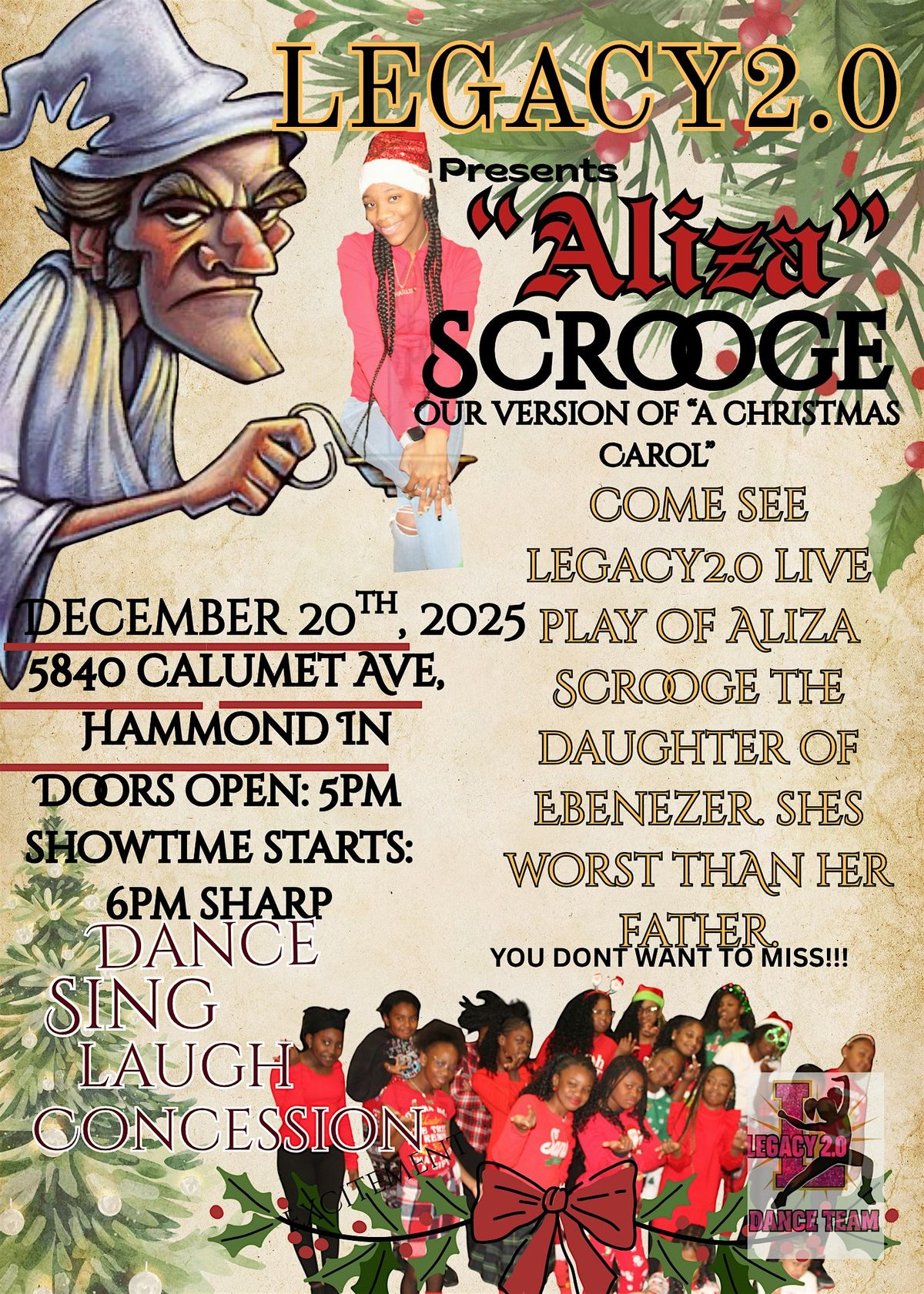 Legacy2.0 ALIZA SCROOGE A CHRISTMAS PLAY