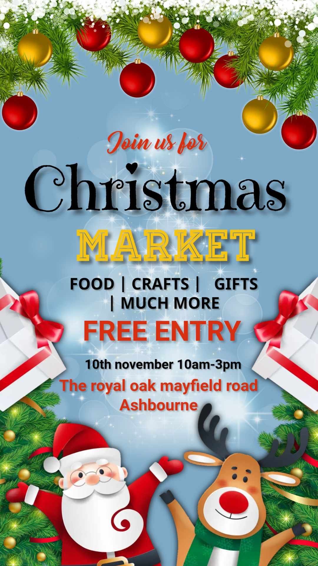 Christmas Fair The Royal Oak Mayfield, Ashbourne, EN November 10, 2024