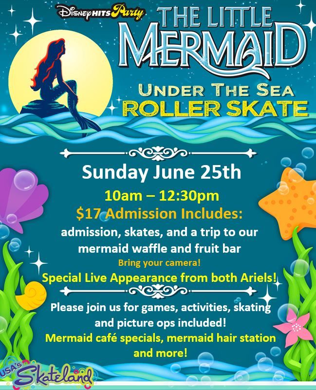 The Little Mermaid Under The Sea Roller Skate | Skateland, Mesa, AZ ...