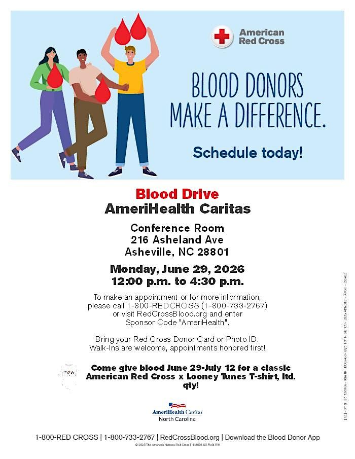 Join AmeriHealth Caritas & American Red Cross for a COMMUNITY BLOOD DRIVE