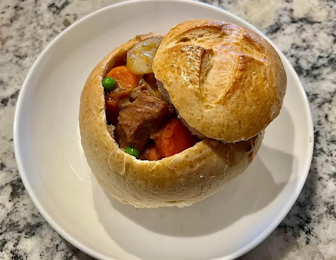 Beef Stew in a Bread Bowl | Brenda Dwyer, instructor