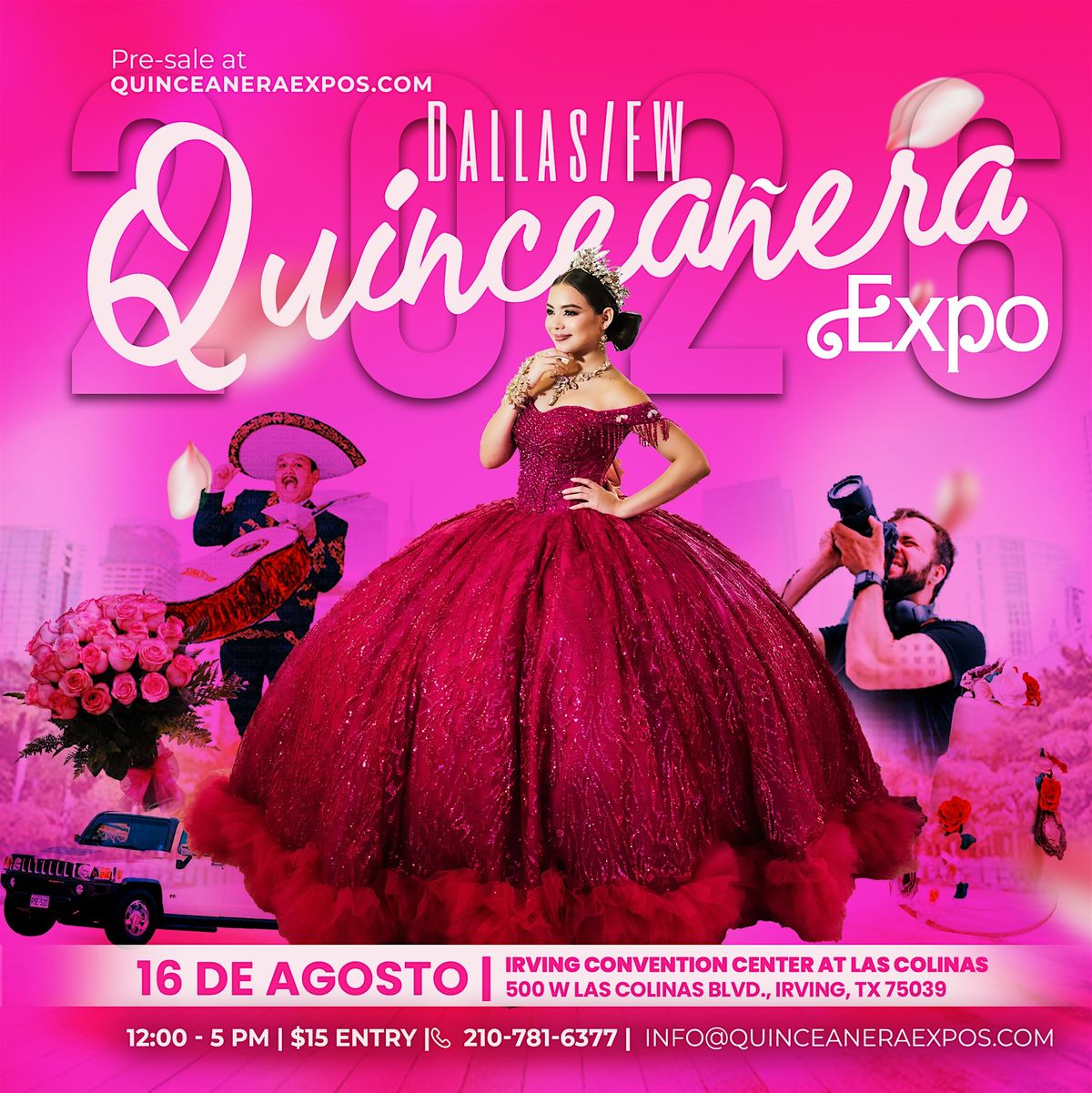 2026 Dallas \/ FW Quincea\u00f1era Expo August 16th, 2026 at Irving Convention
