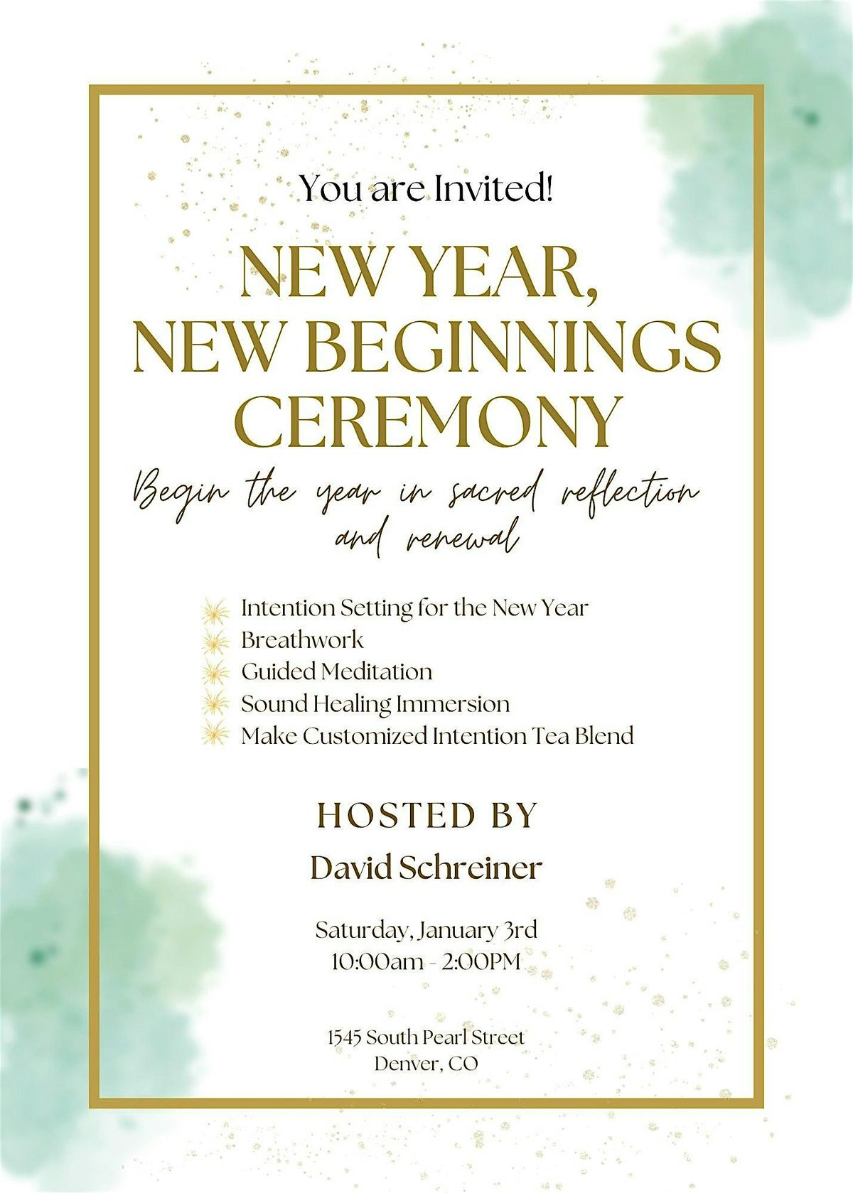 New Year, New Beginnings Ceremony