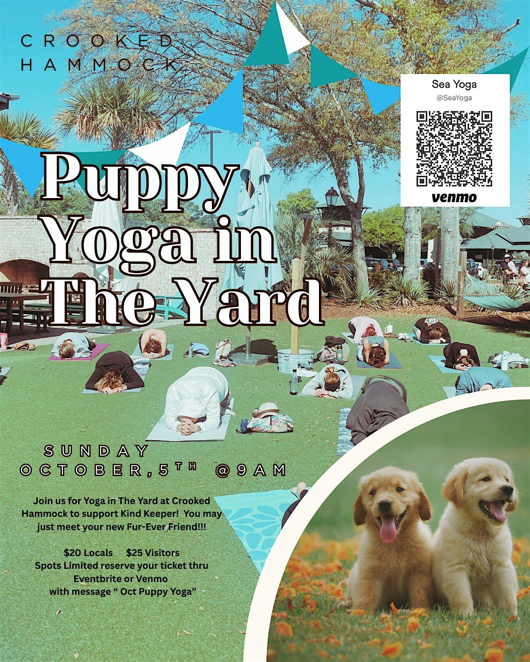 Puppy Yoga in the Yard