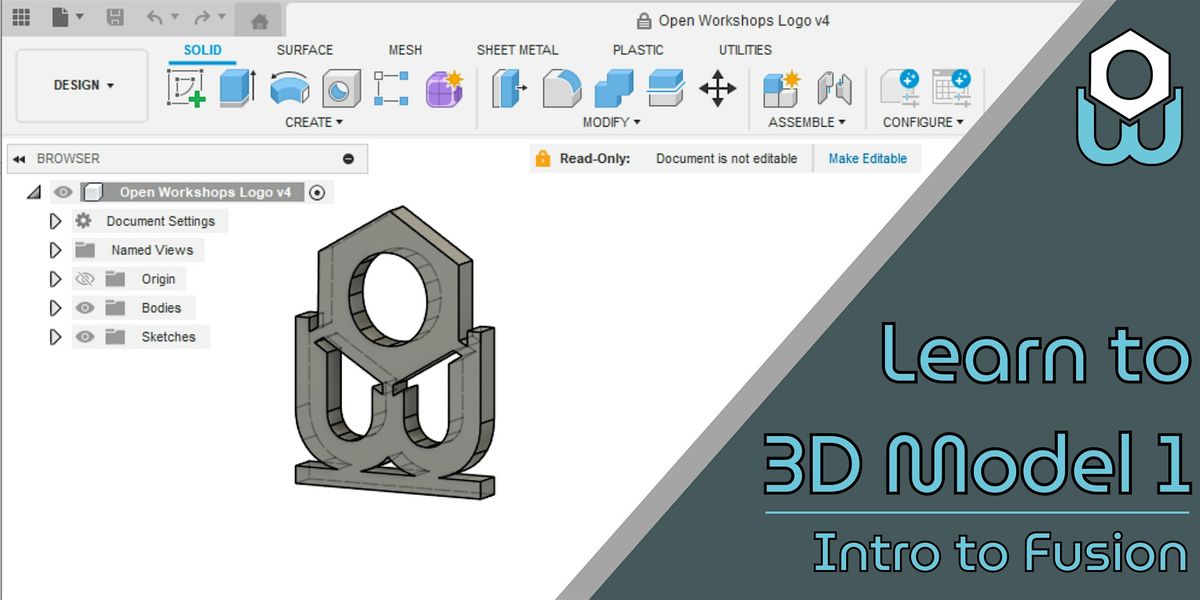 Learn to 3D Model 1: Intro to Fusion