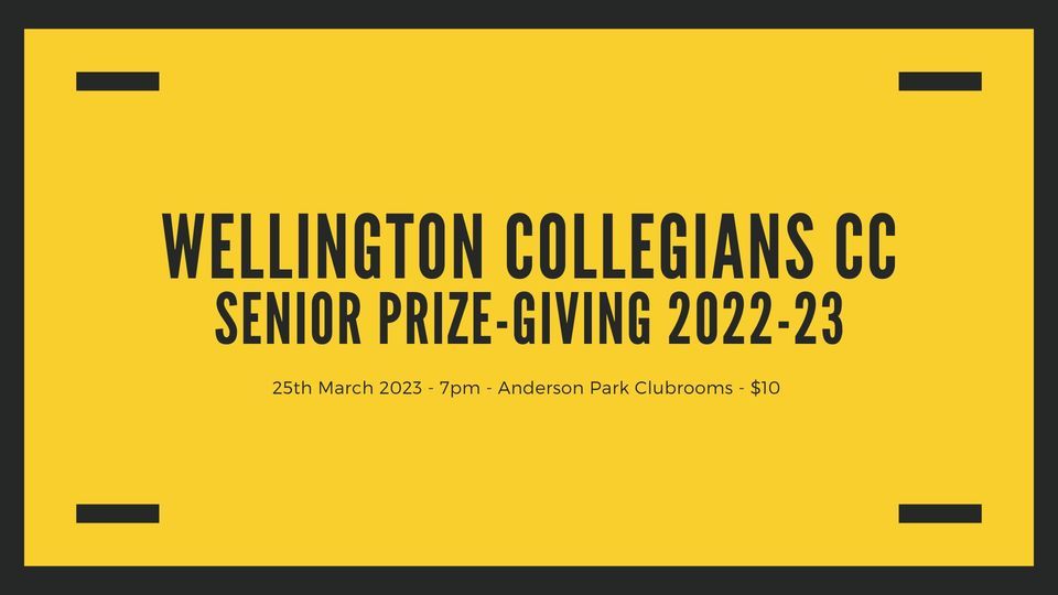 Wellington Collegians Cricket Club Senior Prize-giving 2022-23