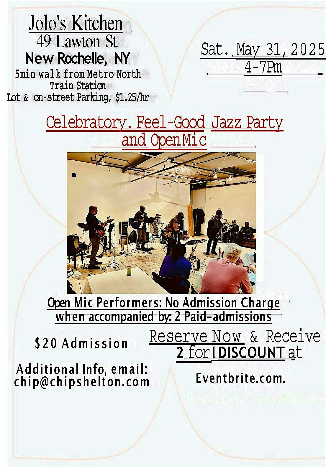 Chip Shelton PeaceTime Feel Good Jazz and Open Mic