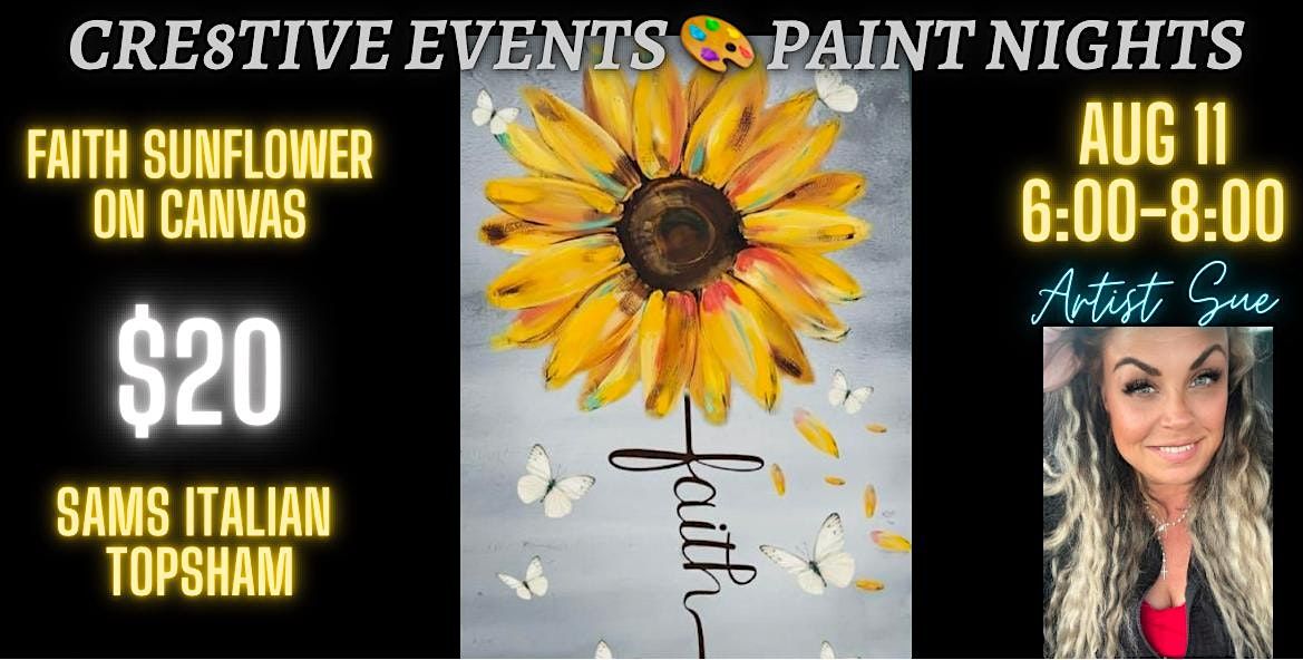 NEW DATE SEPT 15 - Faith Sunflower- Sam\u2019s Italian TOPSHAM