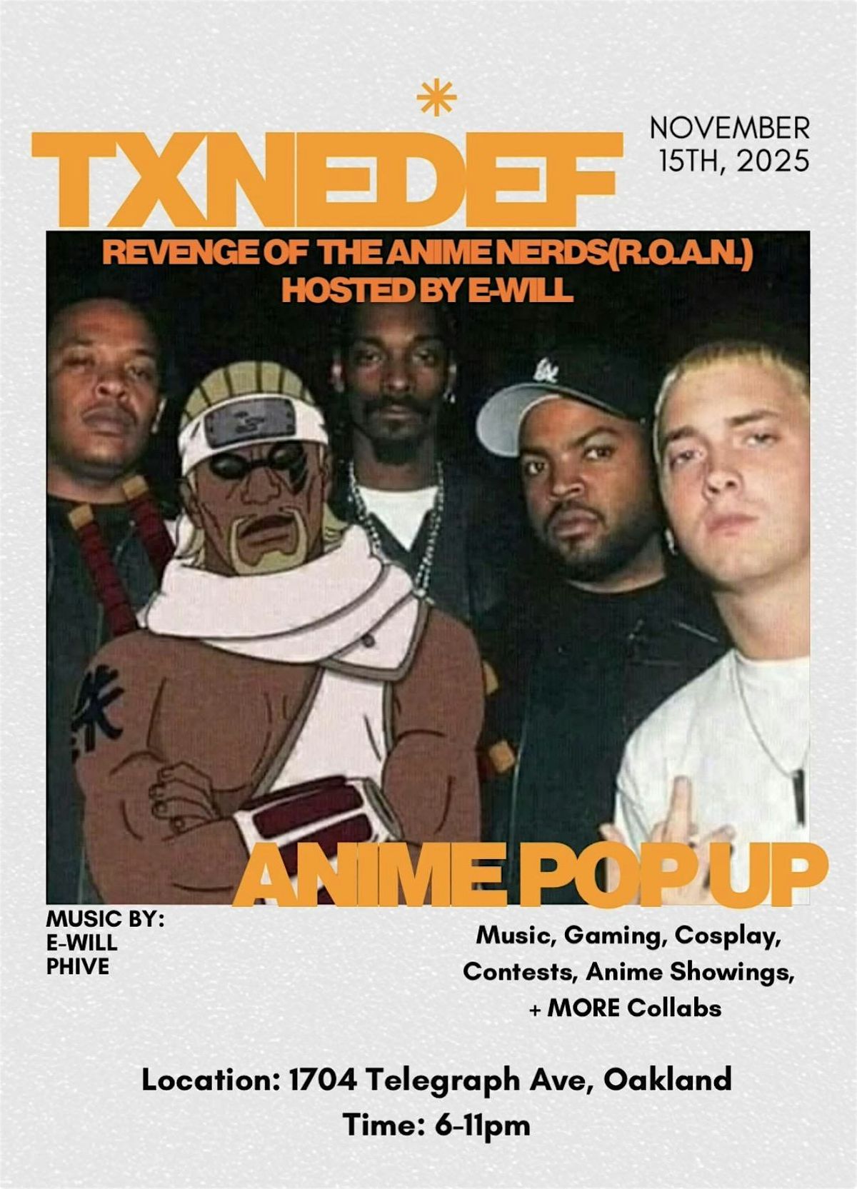 Txnedef: Revenge of the Anime Nerds Pop Up