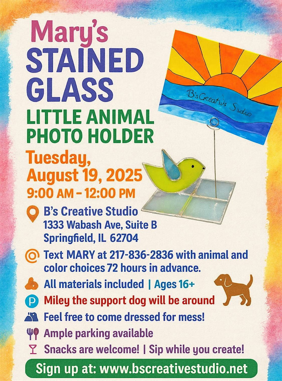 Stained Glass Photo Holder