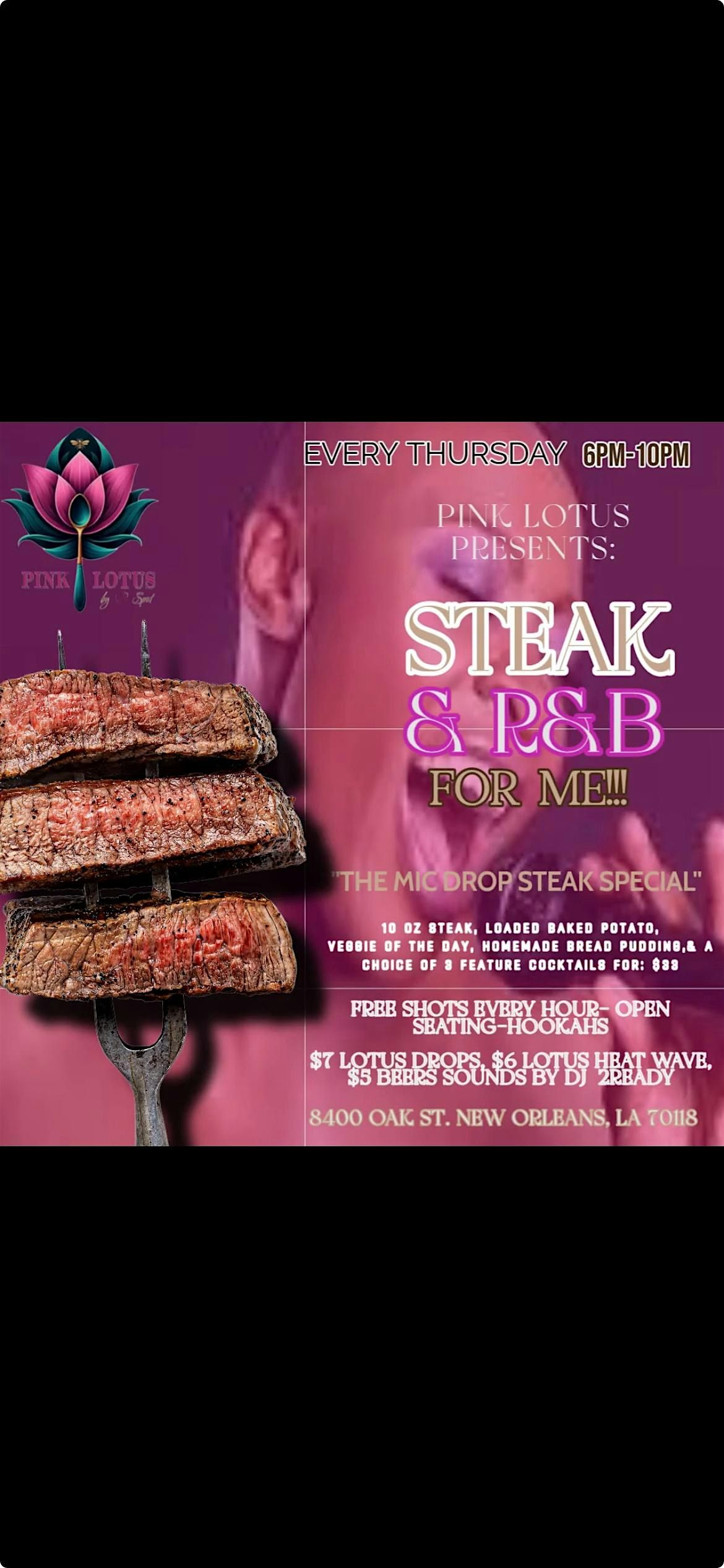 STEAK & R&B FOR ME