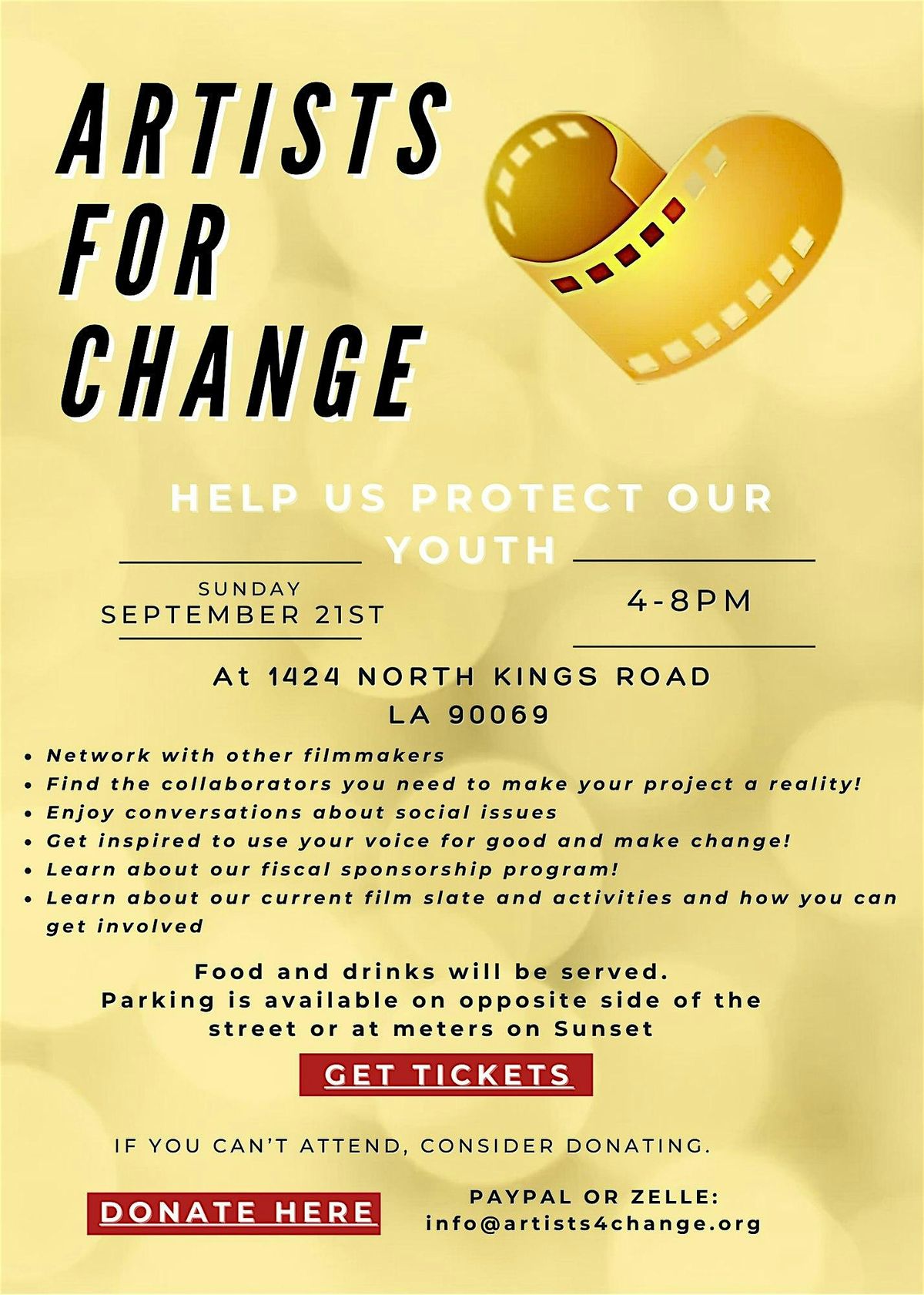Artists For Change September Networking event