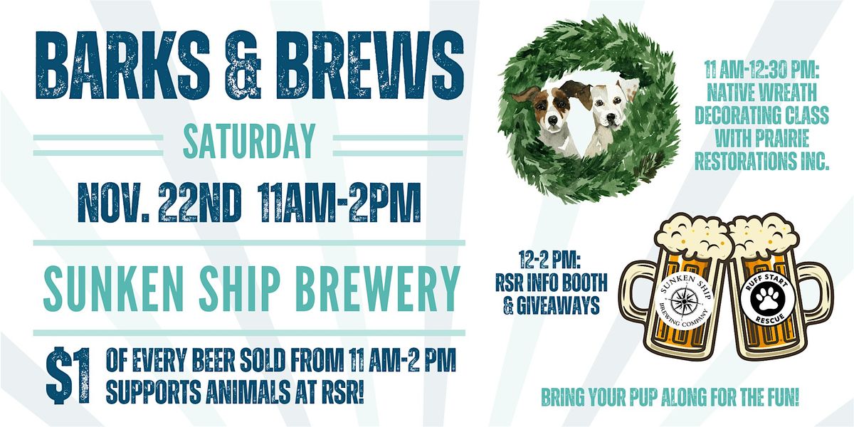 Bark & Brews at Sunken Ship Brewing