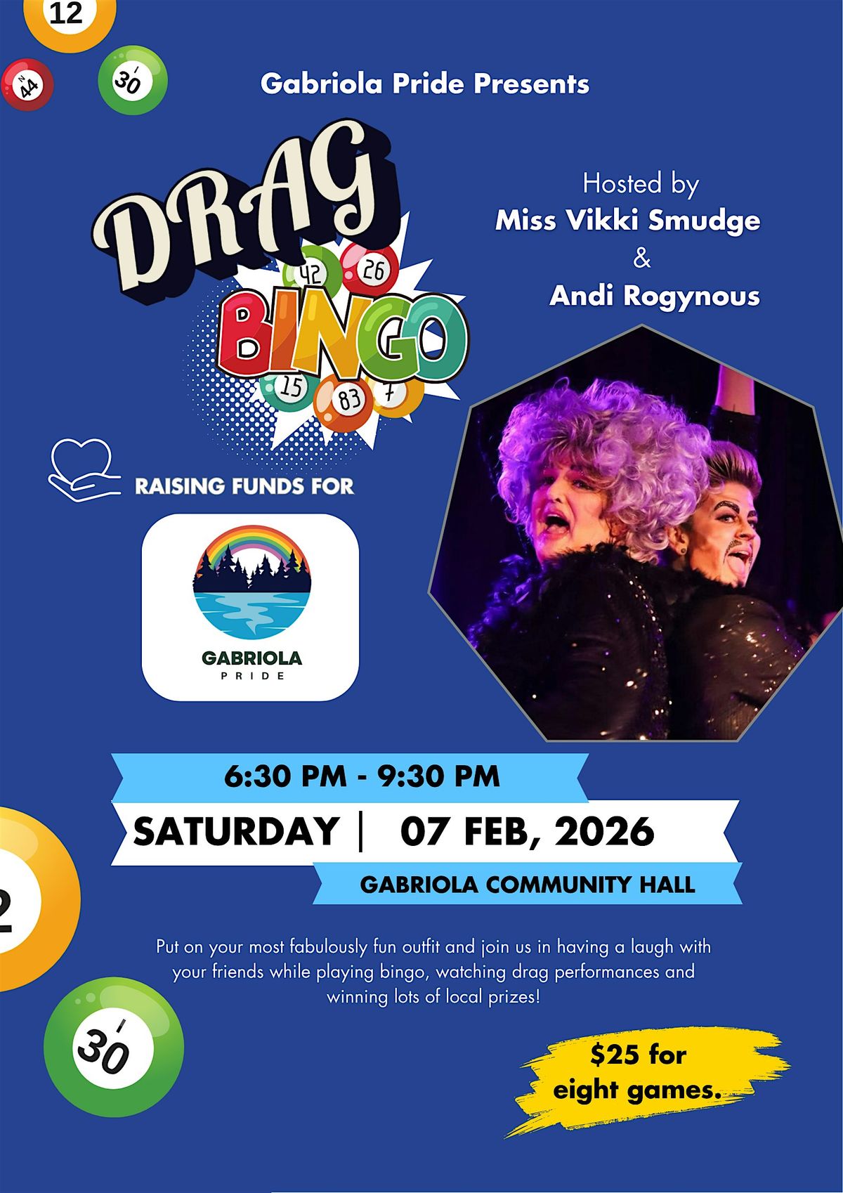 Drag Bingo Fundraiser for Gabriola Pride