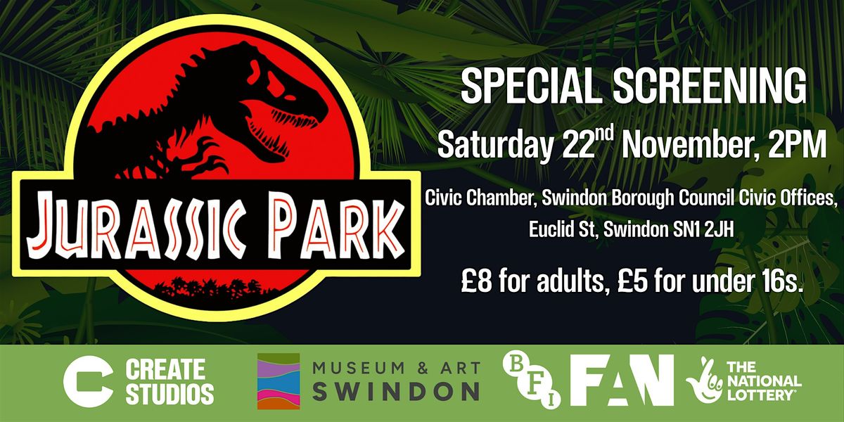 Jurassic Park at the Civic Chamber! Special Screening 22nd November