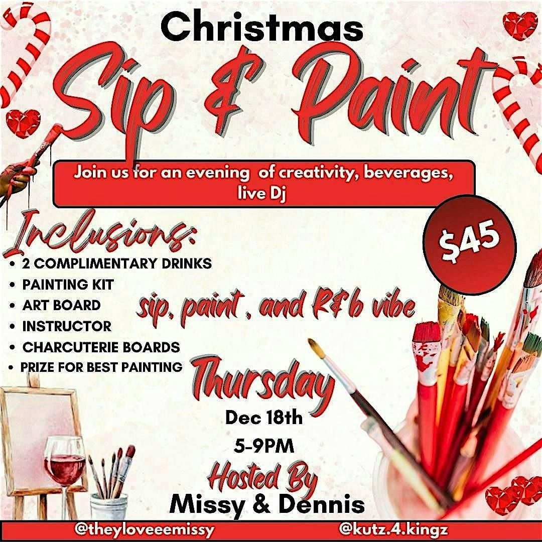 Christmas sip and paint