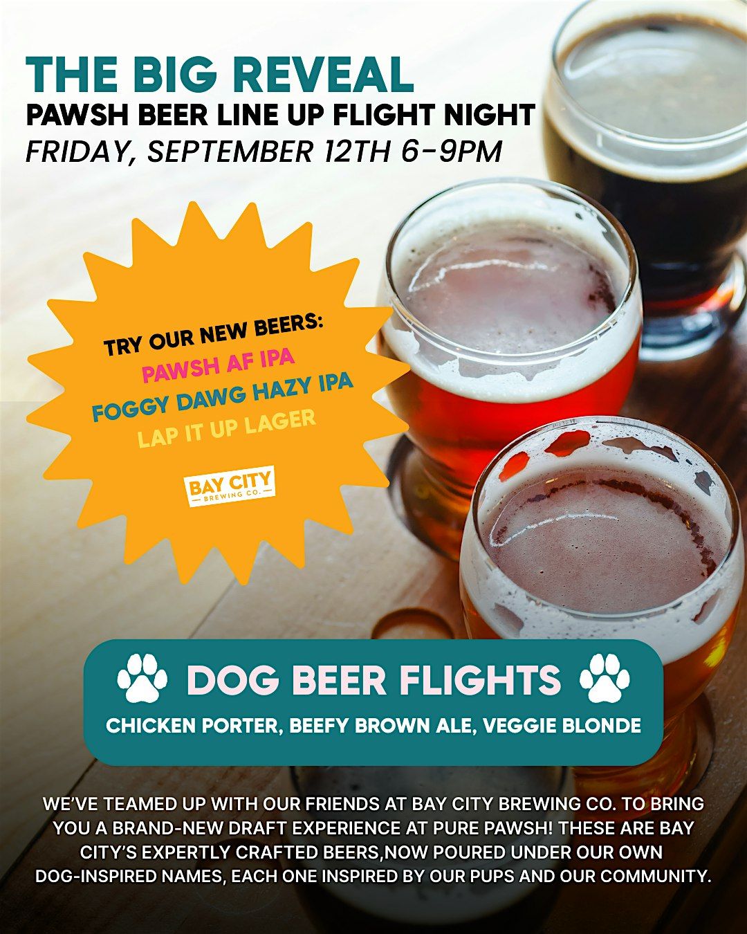 The Big Reveal: Pawsh Beer Lineup Flight Night