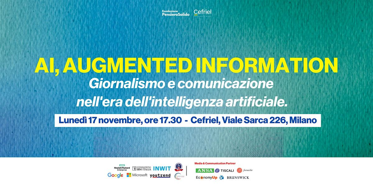 AI, Augmented information: giornalismo e comunicazione nell'era dell'AI