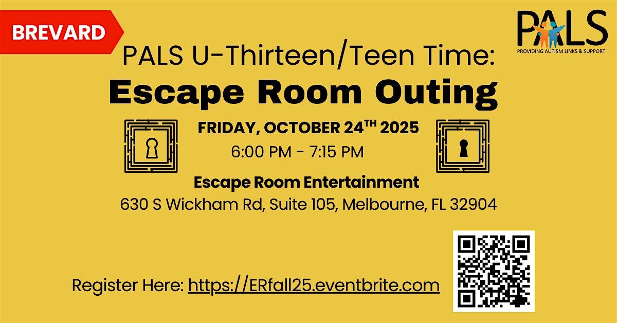 U-Thirteen\/Teen Time Escape Room Outing