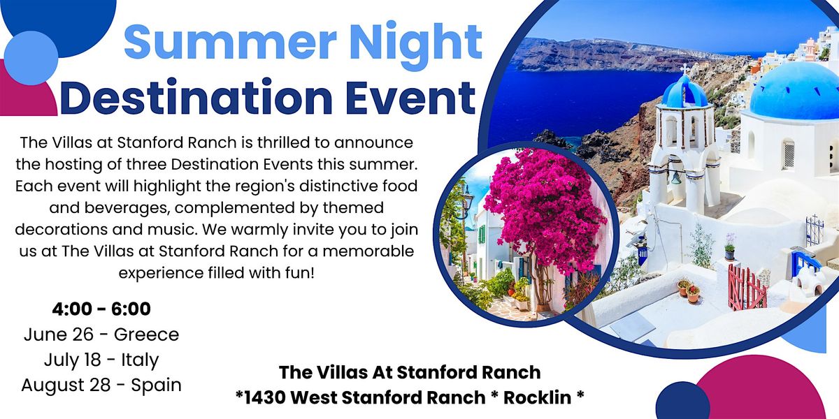 Summer Destination Events