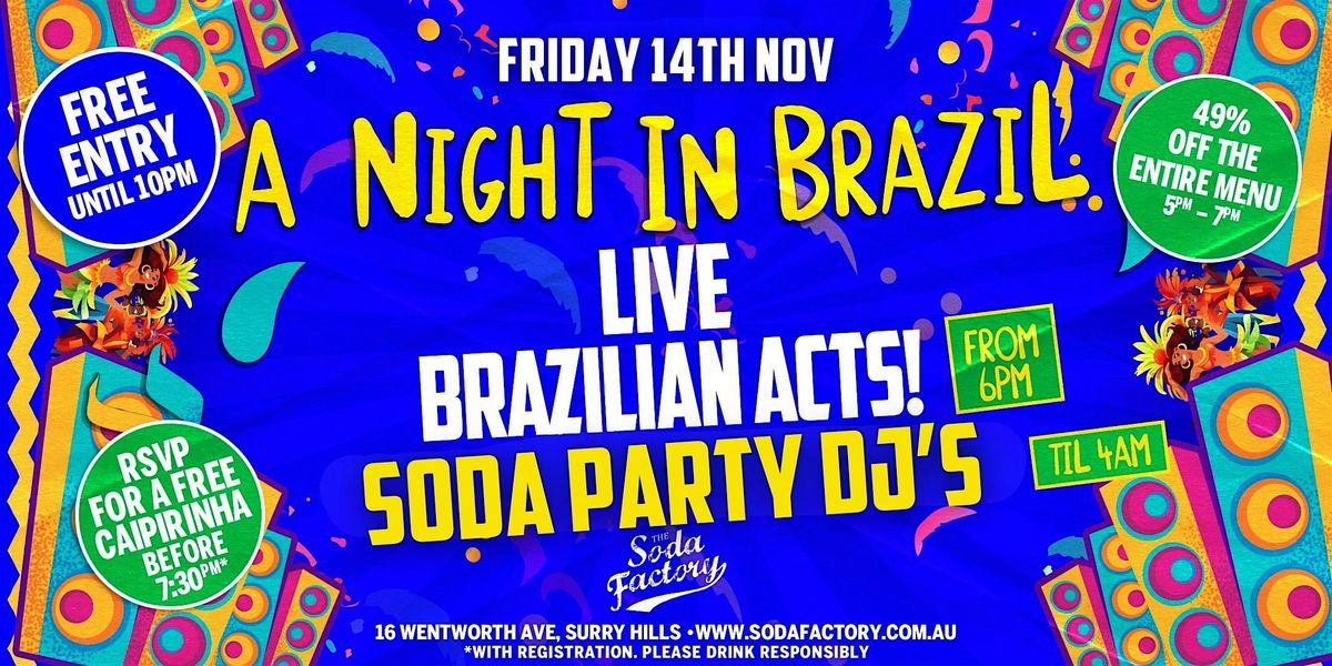 FREE DRINK - A Night In Brazil