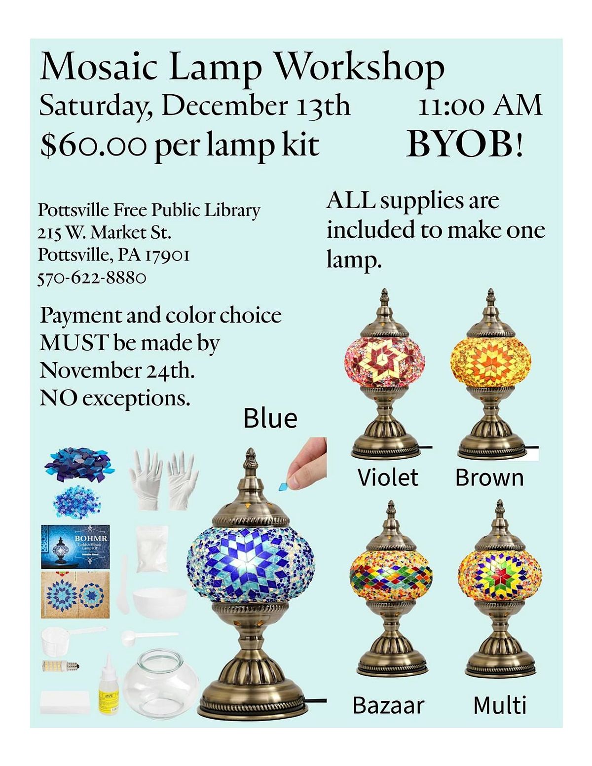 Mosaic Lamp Workshop