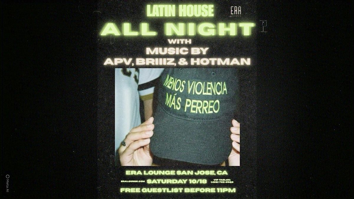 LATIN HOUSE at Era Lounge Saturday 10.18.25