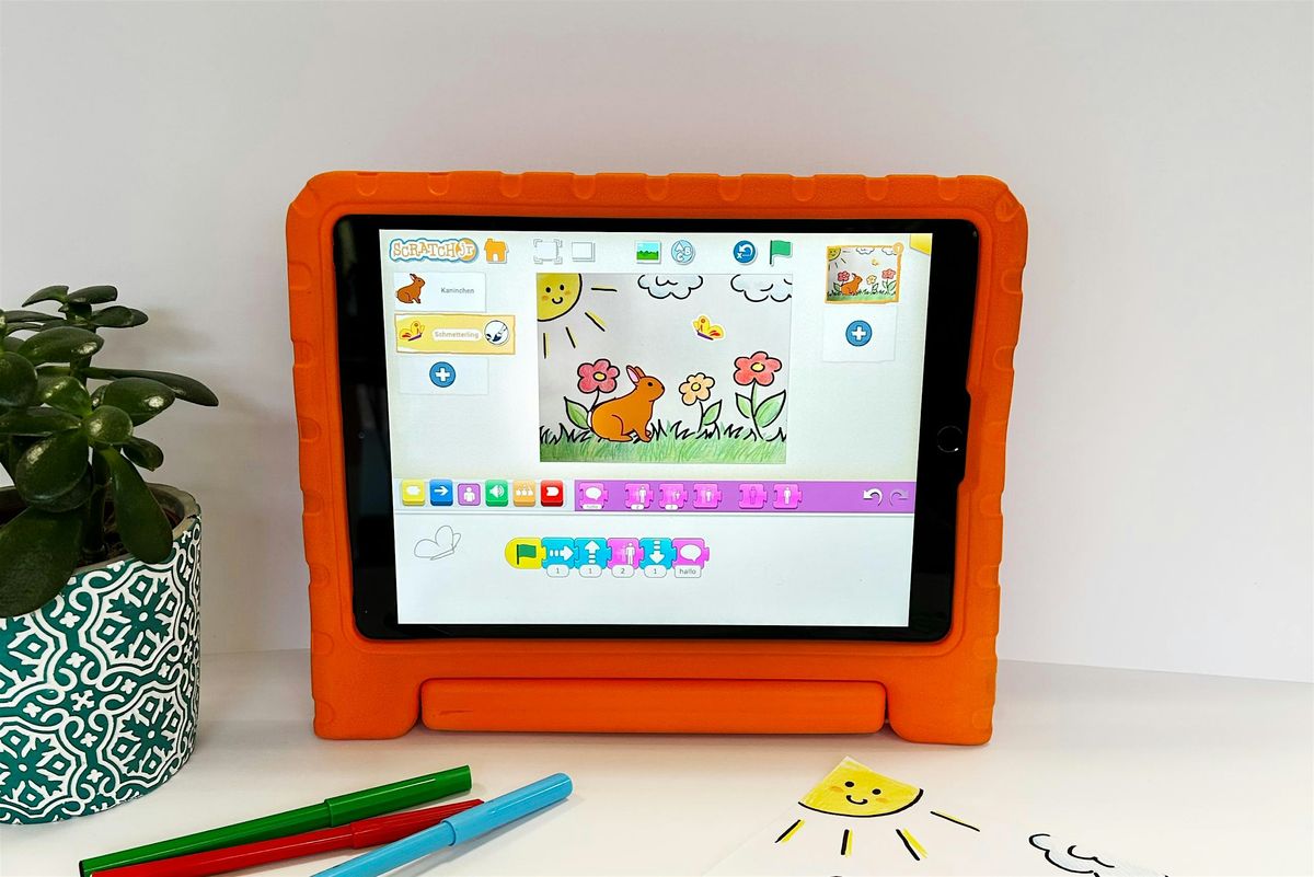 Umweltabenteuer mit ScratchJr - Ferienworkshop im T\u00fcftelLab