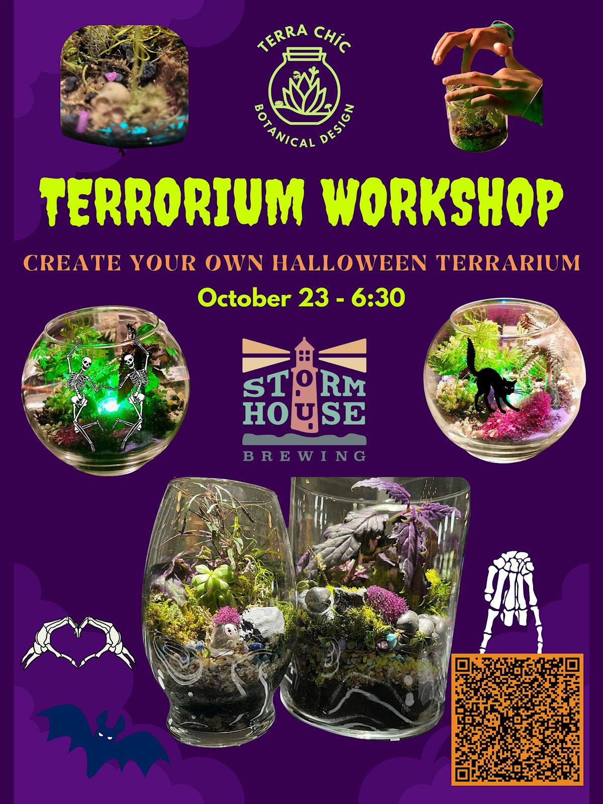 Halloween Terrarium "TERRORIUM" Workshop at Stormhouse Brewing