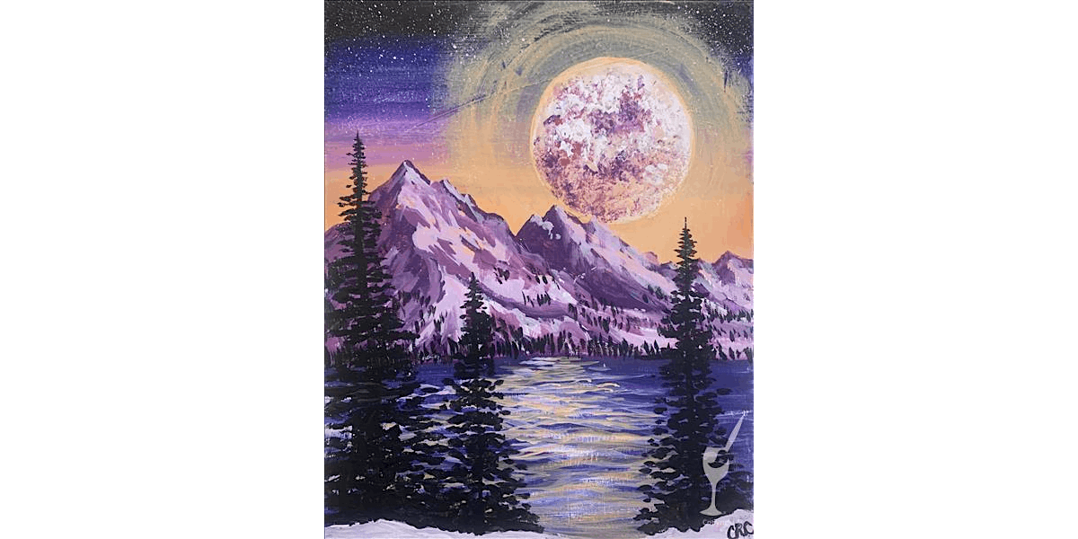 Where the Mountain Sleeps Under the Moon - Paint and Sip in Denver | Classpop!\u2122